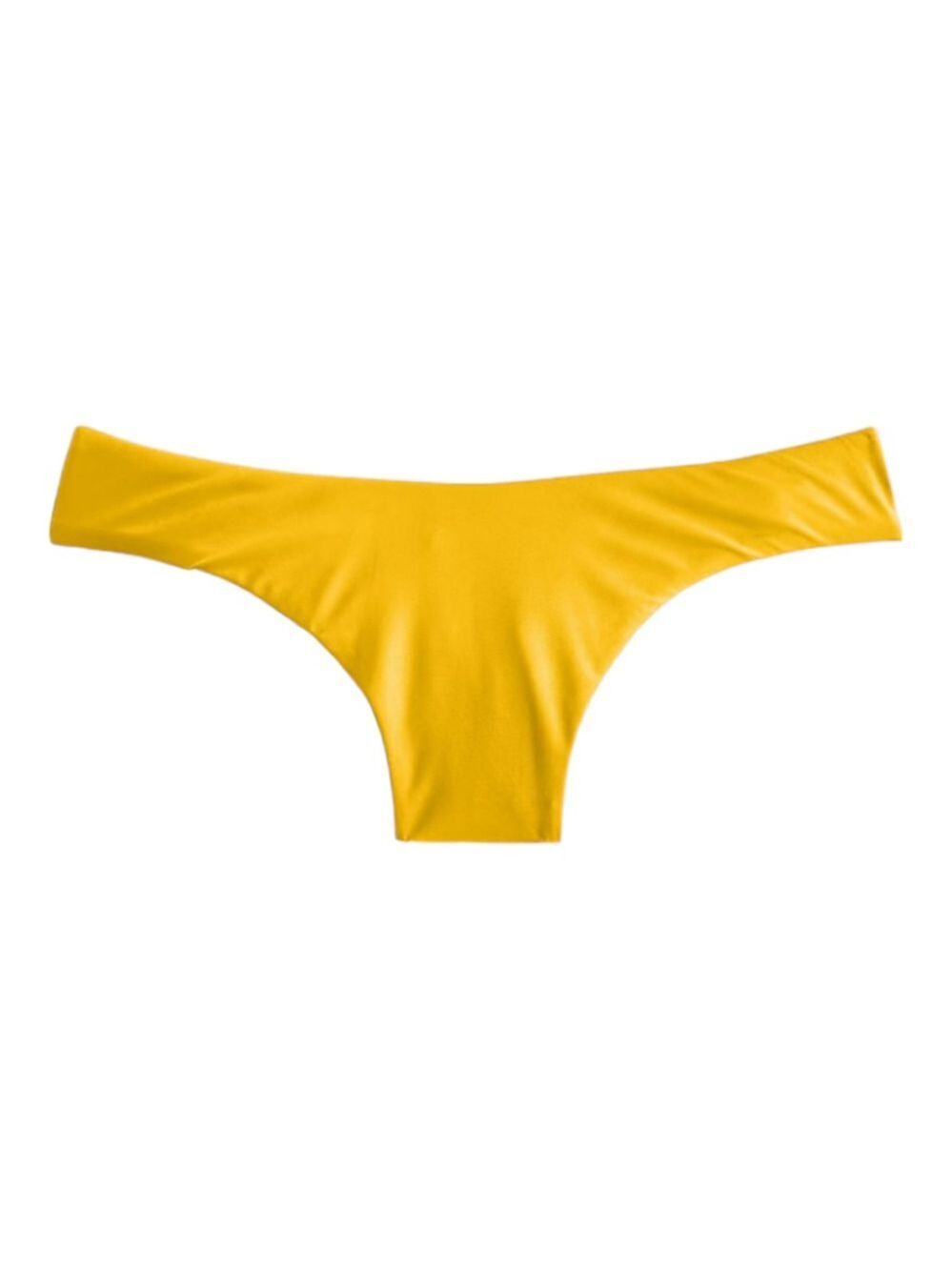 J.Crew Yellow Cheeky Bikini Bottom Large Curved Waist Swim NWT